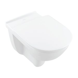 4695R001-  Villeroy & Boch ViCare Washdown toilet ViCare, rimless, wall-mounted, with DirectFlush, White Alpin