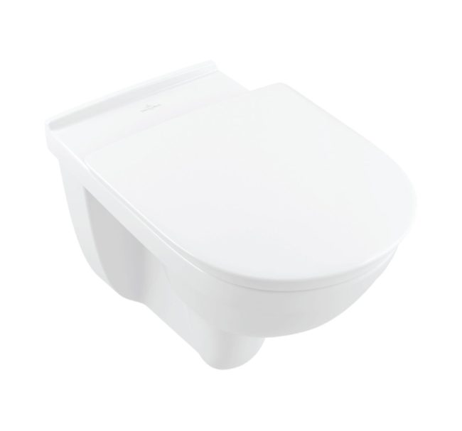 4695R001-  Villeroy & Boch ViCare Washdown toilet ViCare, rimless, wall-mounted, with DirectFlush, White Alpin