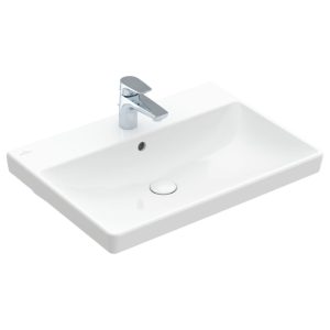 41586501- Villeroy & Boch Avento Washbasin, 650 x 470 x 180 mm, White Alpin, with overflow