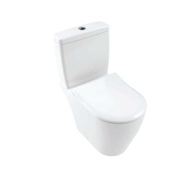 5644R001- Villeroy & Boch Avento Washdown toilet for close-coupled WC-suite, rimless, floor-standing, with DirectFlush, White Alpin