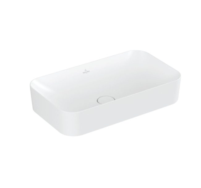 414361RW-  Villeroy & Boch Finion Surface-mounted washbasin, 600 x 350 x 115 mm, Stone White CeramicPlus, without overflow