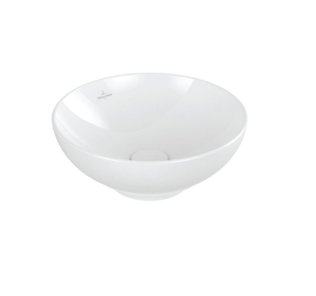 4A450001- Villeroy & Boch Loop & Friends Surfacemounted washbasin, 380 x 380 x 120 mm, White Alpin, with overflow