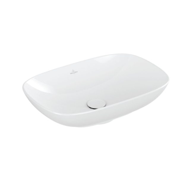 4A490001- Villeroy & Boch Loop & Friends Surface-mounted washbasin, 560 x 380 x 120 mm, White Alpin, with overflow