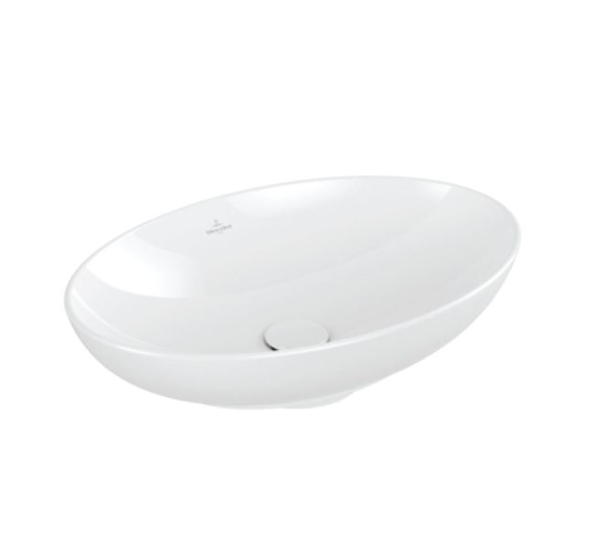 4A470001- Villeroy & Boch Loop & Friends Surface-mounted washbasin, 560 x 380 x 120 mm, White Alpin, with overflow