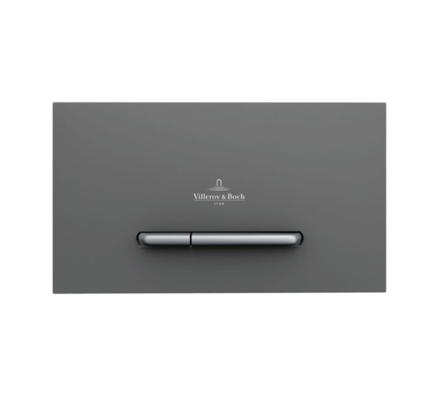922169D8- Villeroy & Boch ViConnect installation systems Toilet flush plate 300S, Dual flush, Anthracite Matt