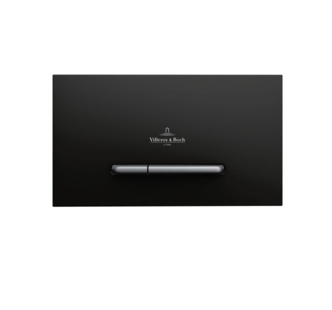 922169AN- Villeroy & Boch ViConnect installation systems Toilet flush plate 300S, Dual flush, Black Matt